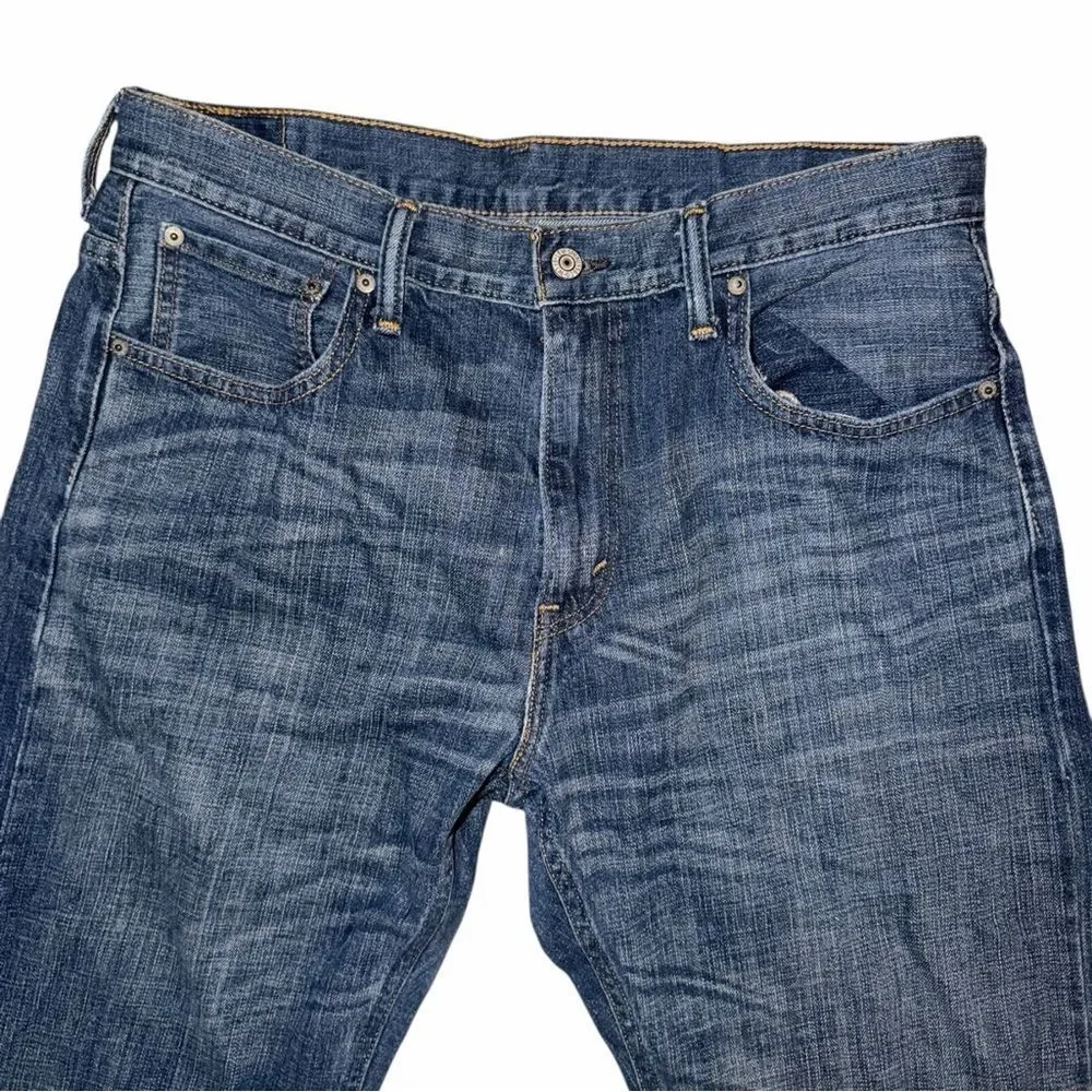 Vintage Levi's 569 Jeans Men 34x30 Blue Cotton Denim Straight Leg Dark Wash EUC